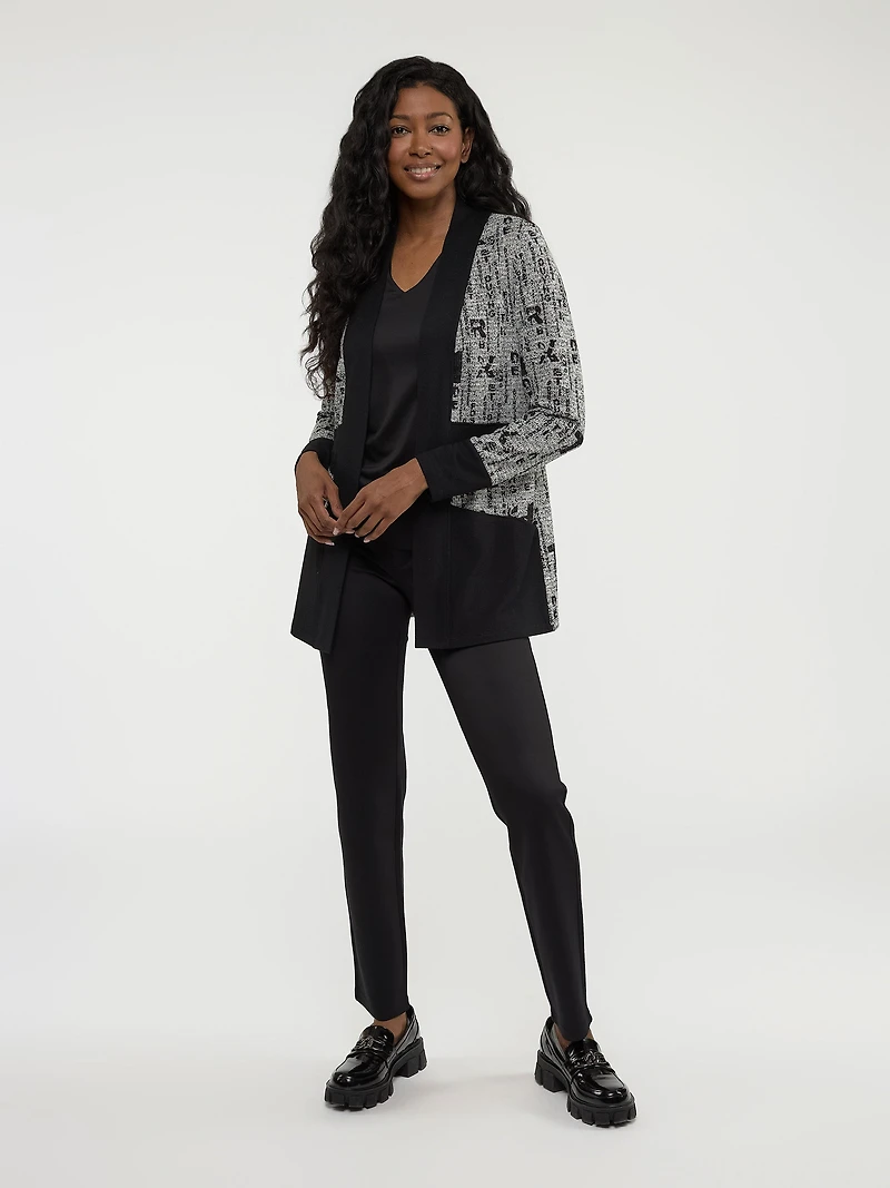 Cardigan semi-ajusté à manches longues