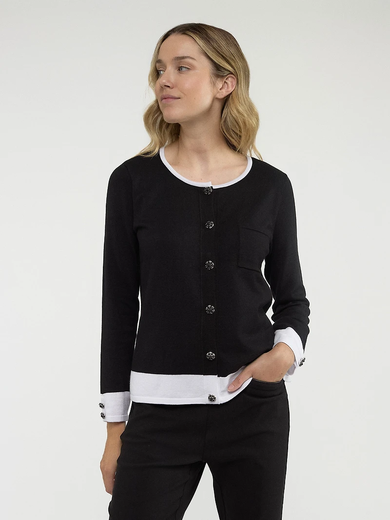 Boléro en tricot à manches longues