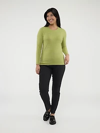 Long-sleeve semi-fitted t-shirt