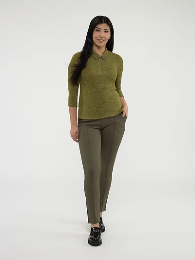 3/4-sleeve semi-fitted t-shirt