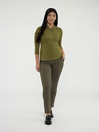 3/4-sleeve semi-fitted t-shirt