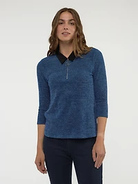 T-shirt semi-ajusté à manches 3/4