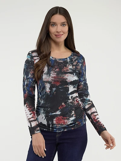 T-shirt semi-ajusté à manches longues