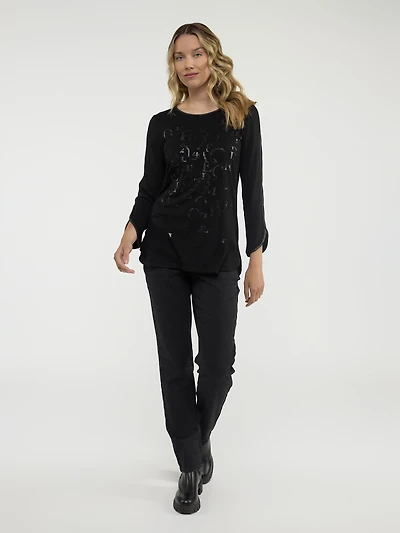 Semi-fitted knit tunic
