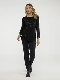 Semi-fitted knit tunic