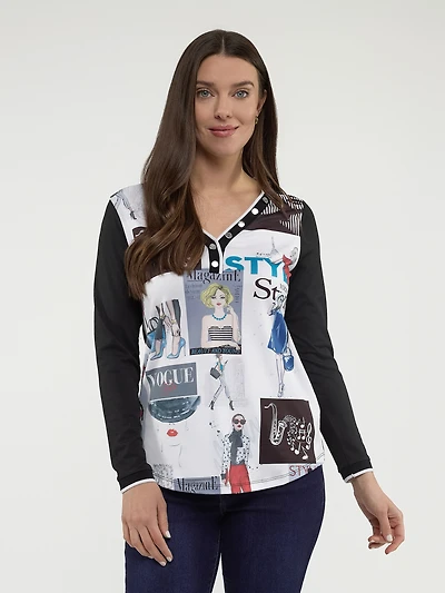 Semi-fitted knit tunic