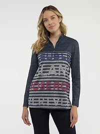 Semi-fitted knit tunic