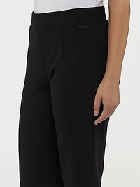 Straight semi-fitted pull-on dress pant