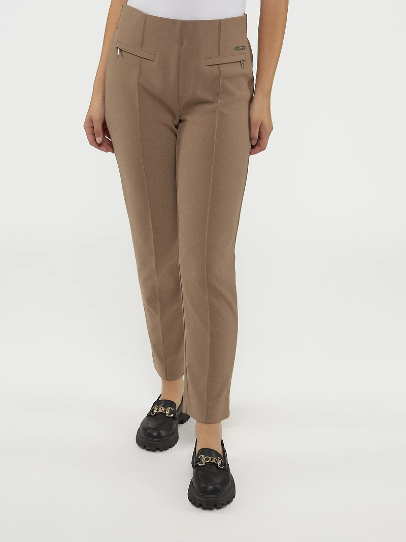 Pantalon habillé étroit semi-ajusté à enfiler - Petite