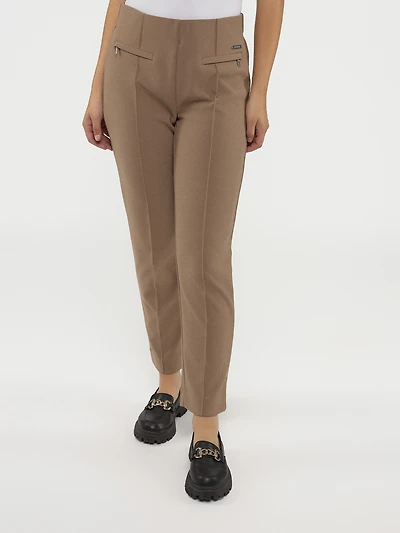 Pantalon habillé étroit semi-ajusté à enfiler - Petite
