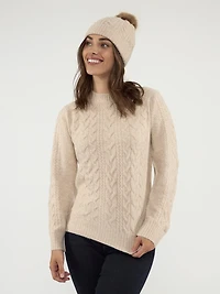 Ensemble chandail en tricot et tuque