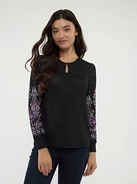 T-shirt semi-ajusté à manches longues