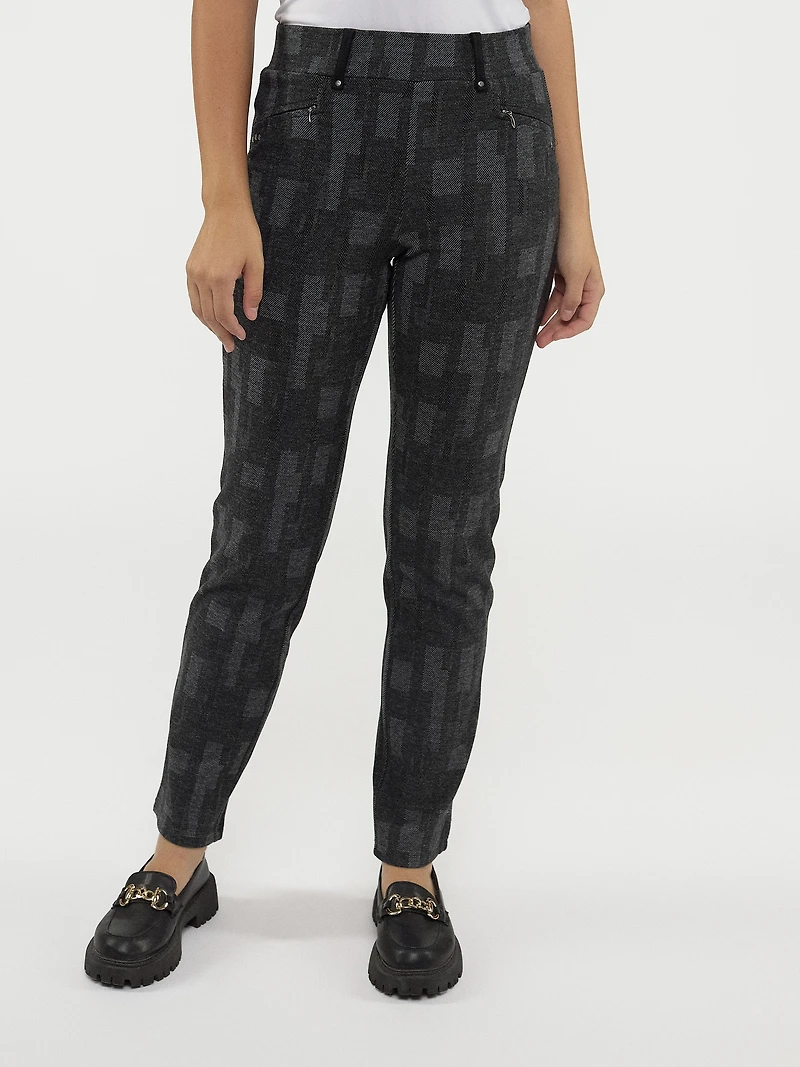 Pantalon droit semi-ajusté à enfiler
