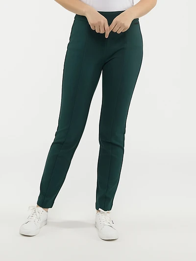 Narrow semi-fitted pull-on dress pant - Petite
