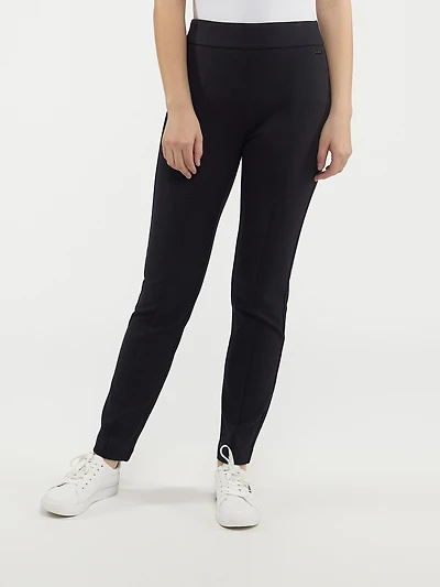Narrow semi-fitted pull-on dress pant - Petite