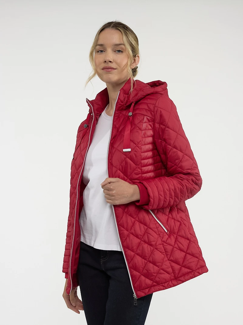 Manteau mi-cuisse semi-ajusté
