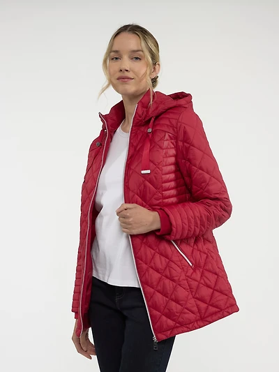 Manteau mi-cuisse semi-ajusté