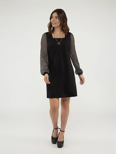 Robe midi ligne A en tricot