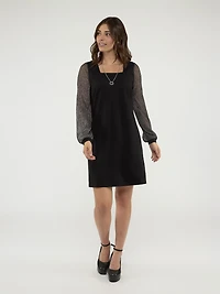Robe midi ligne A en tricot