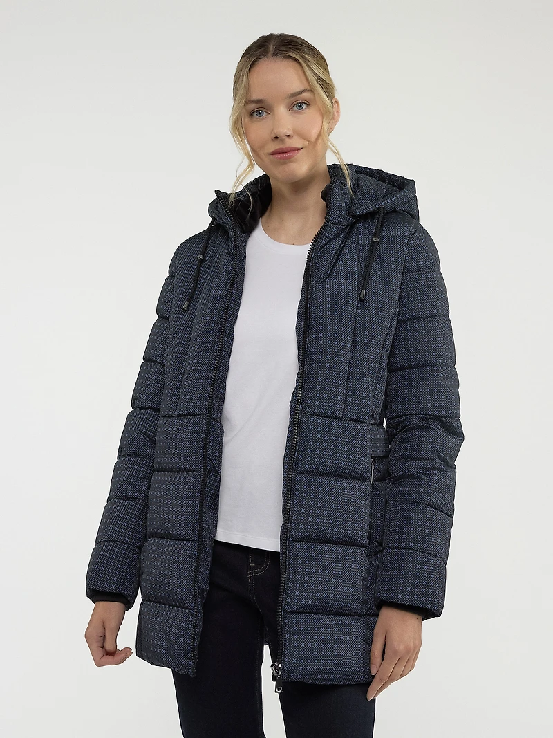 Manteau mi-cuisse semi-ajusté