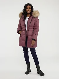 Manteau mi-cuisse semi-ajusté