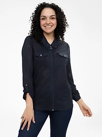 Cardigan semi-ajusté à manches longues