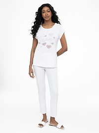 T-shirt semi-ajusté à manches courtes