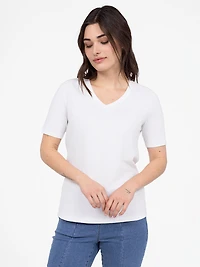 T-shirt semi-ajusté à manches courtes