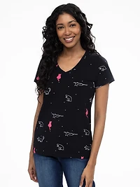 Short-sleeve semi-fitted t-shirt