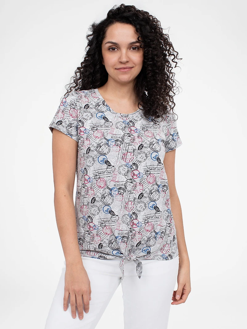 Short-sleeve semi-fitted t-shirt