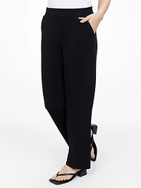 Straight pull-on dress pant