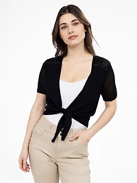 Open knit cardigan