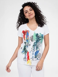 Short-sleeve semi-fitted t-shirt