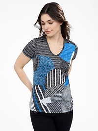 Short-sleeve semi-fitted t-shirt