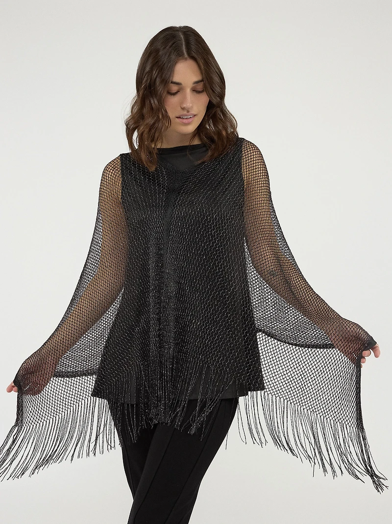 Knit poncho