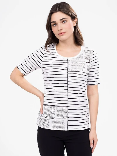 T-shirt semi-ajusté à manches courtes