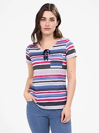 T-shirt semi-ajusté à manches courtes