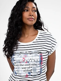 T-shirt semi-ajusté à manches courtes