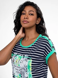 Short-sleeve semi-fitted t-shirt