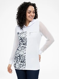 Tunique en tricot semi-ajustée à manches longues