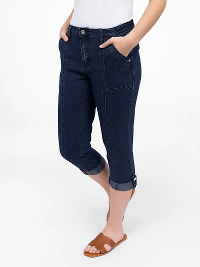Denim capri