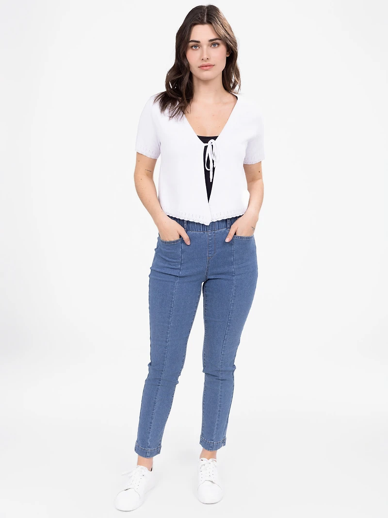 Cardigan ouvert à manches courtes