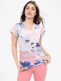 T-shirt semi-ajusté à manches courtes