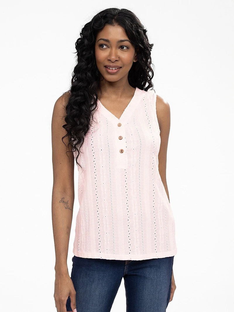 Semi-fitted tank top