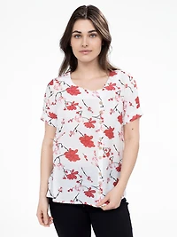 Blouse ample à manches courtes