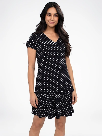Flared midi knit dress
