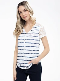 T-shirt semi-ajusté à manches courtes