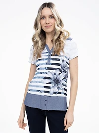 T-shirt semi-ajusté à manches courtes