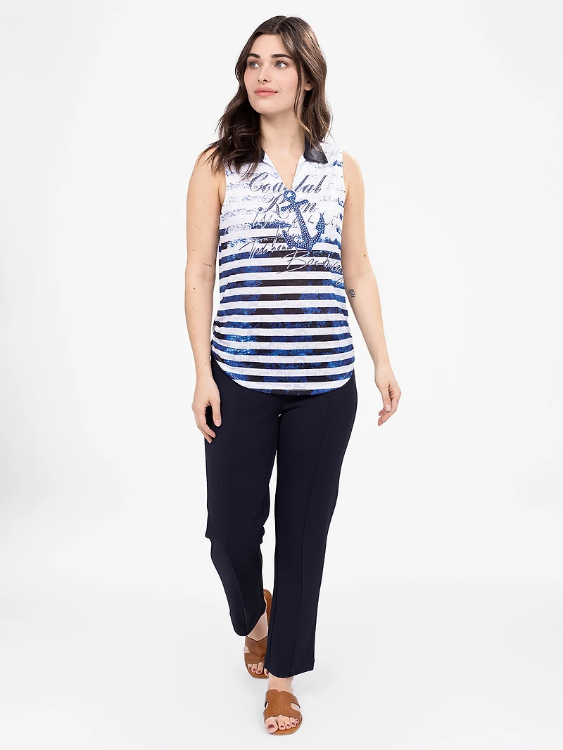 Semi-fitted tank top