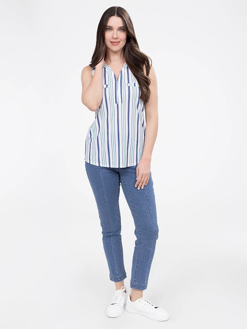 Semi-fitted tank top